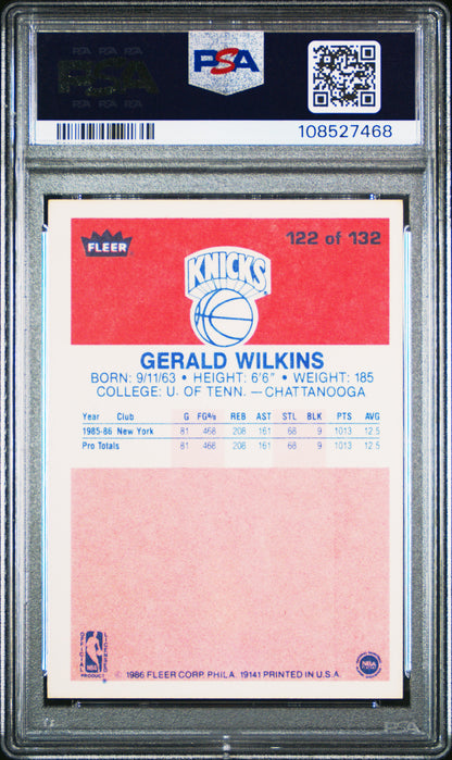 1986 Fleer Gerald Wilkins #122 PSA