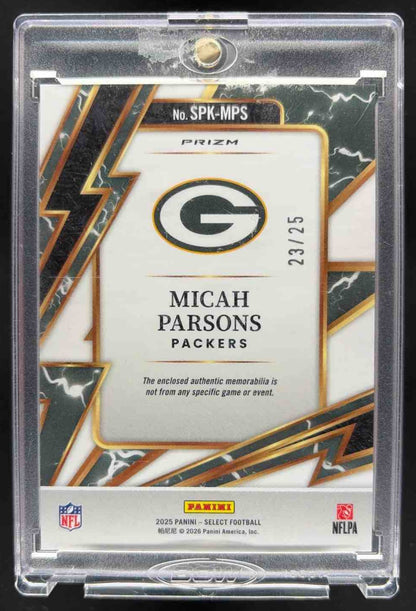 2025 Panini Select Micah Parsons #17 Sparks Tie-Dye Prizm 23/25 Packers