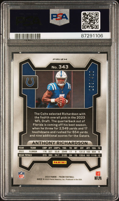 2023 Prizm Anthony Richardson Rookie Pandora /400 PSA 10