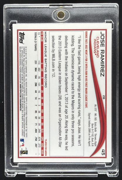2014 Topps Chrome Jose Ramirez #45 Rookie Auto RC