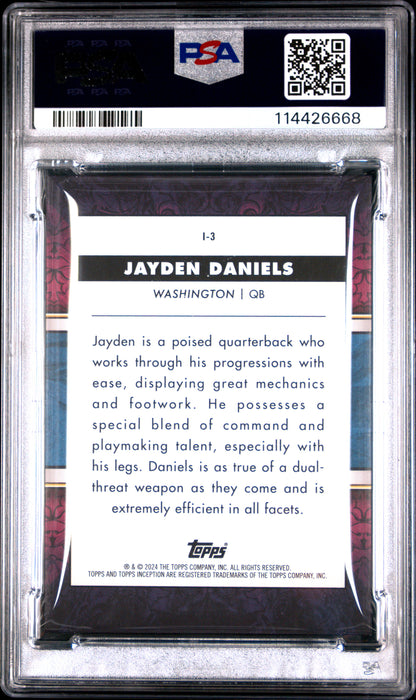 2024 Topps Inception Jayden Daniels Inagigurations Rookie PSA 9 Case Hit