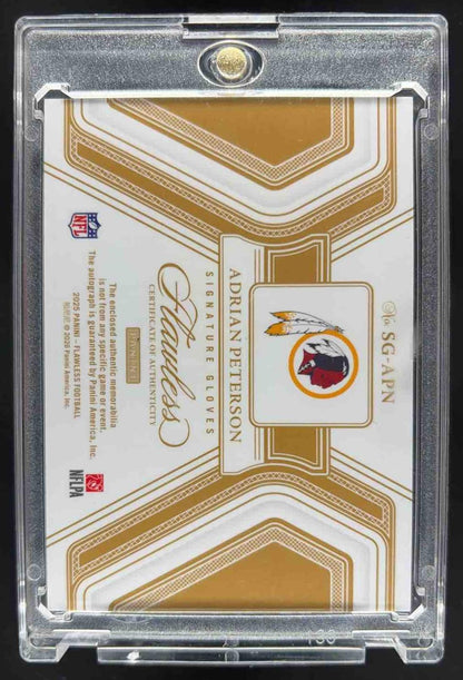 2025 Panini Flawless Adrian Peterson Logo Patch Auto Silver /20