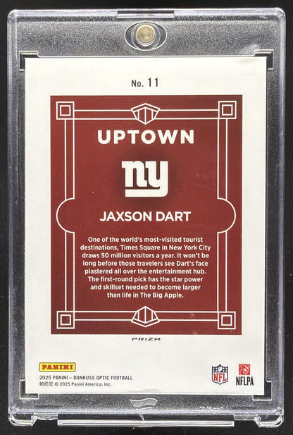 2025 Panini Donruss Optic Jaxson Dart #11 Uptown RC