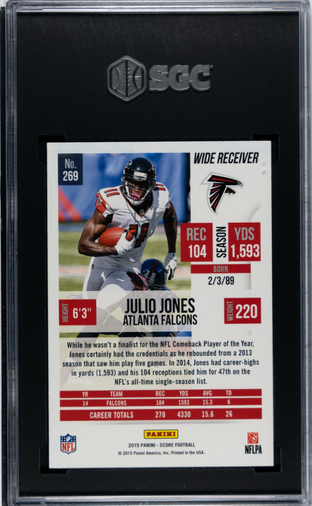 2015 Score Julio Jones End Zone Green /6 SGC 10