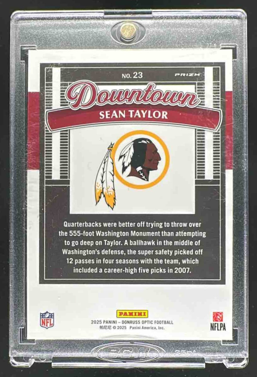 2025 Panini Donruss Optic Sean Taylor #23 Downtown Redskins