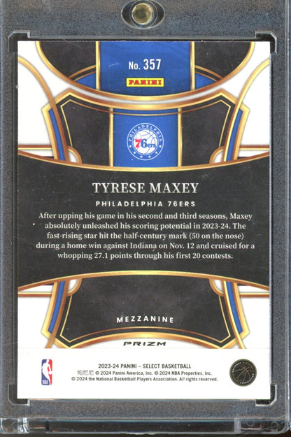 2023-24 Select Tyrese Maxey Tiger Stripe SP