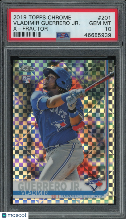 2019 Topps Chrome Vladimir Guerrero Jr. X-Fractor Rookie PSA 10