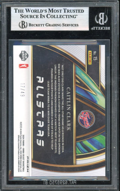 2024-25 Select Caitlin Clark All Stars Rookie /49 BGS 9