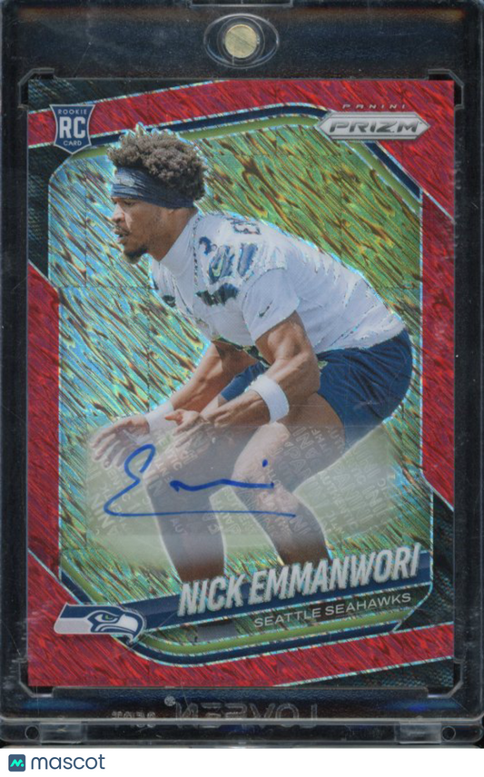 2025 Prizm Nick Emmanwori Red Shimmer Rookie Auto /35