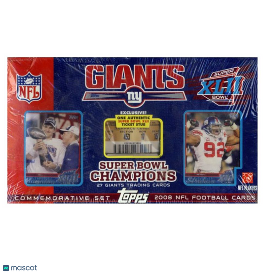 2008 Topps Football Super Bowl 42 Commemorative New York Giants