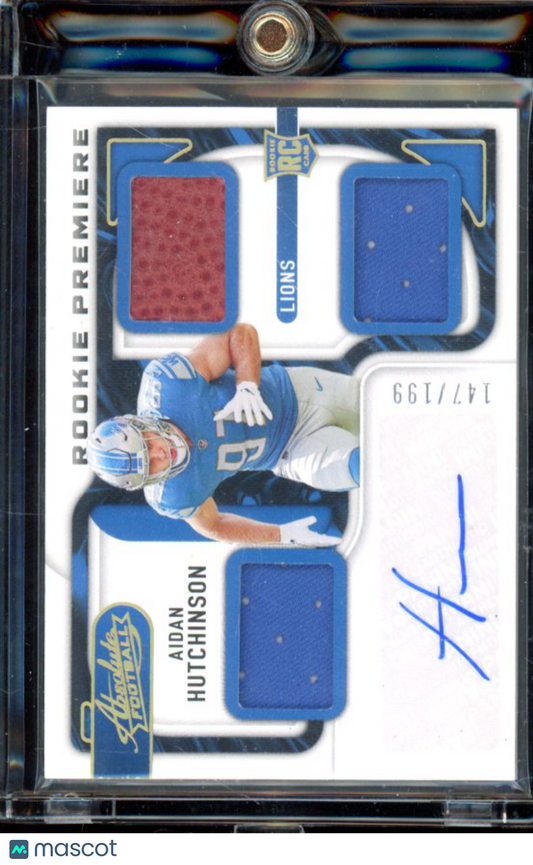 2022 Absolute Aidan Hutchinson Rookie Patch Auto /199