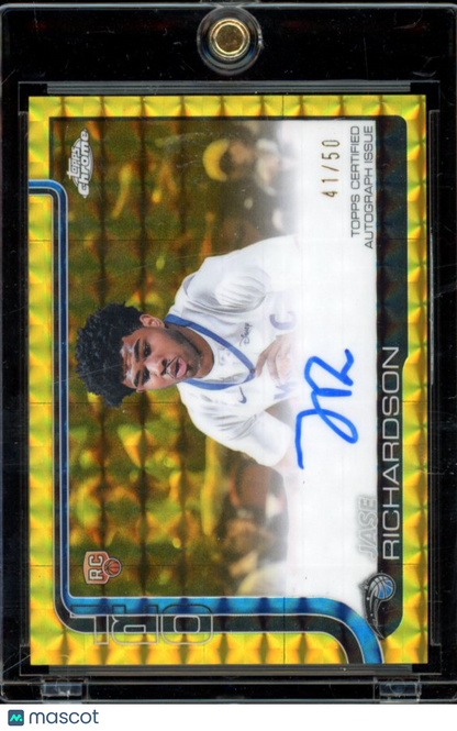 2025-26 Topps Chrome Jase Richardson Gold Geometric Rookie Auto /50