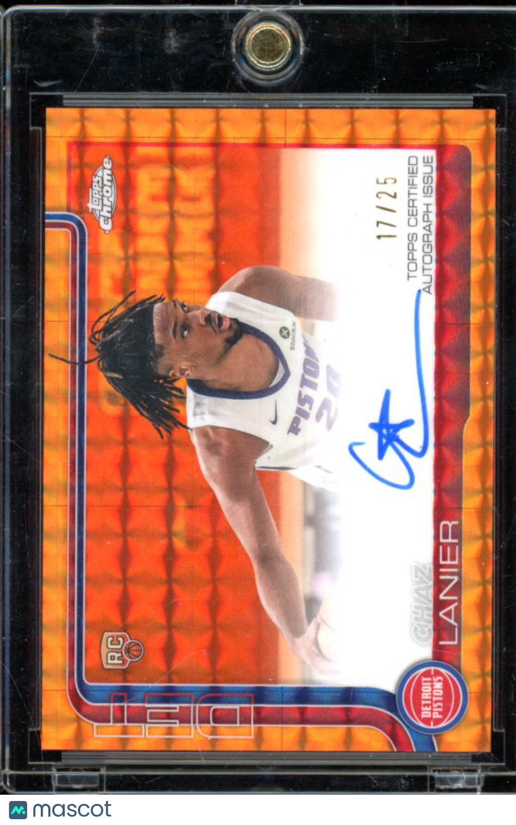 2025-26 Topps Chrome Chaz Lanier Rookie Orange Geometric Auto /25