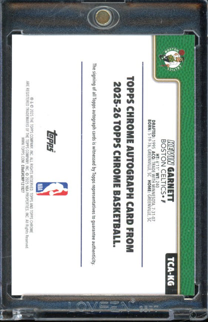 2025-26 Topps Chrome Kevin Garnett Purple Geometric Auto /75