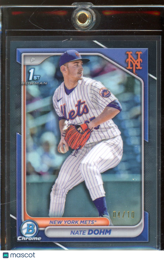 2024 Bowman Chrome Nate Dohm Black Refractor /10