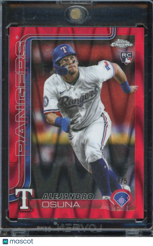 2025 Topps Chrome Alejandro Osuna Red Raywave Rookie /5
