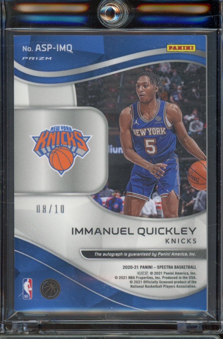2020-21 Spectra Immanuel Quickley Gold Rookie Auto /10