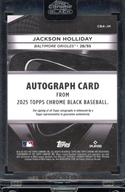 2025 Topps Chrome Black Jackosn Holliday Green Auto /99