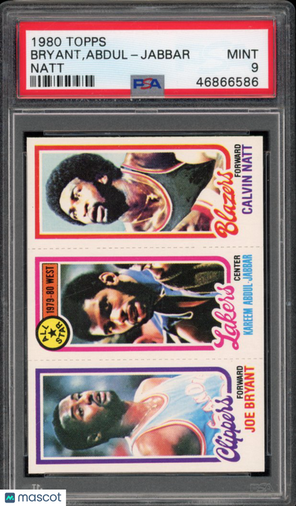 1980 Topps Bryant Abdul-Jabbar Natt PSA 9