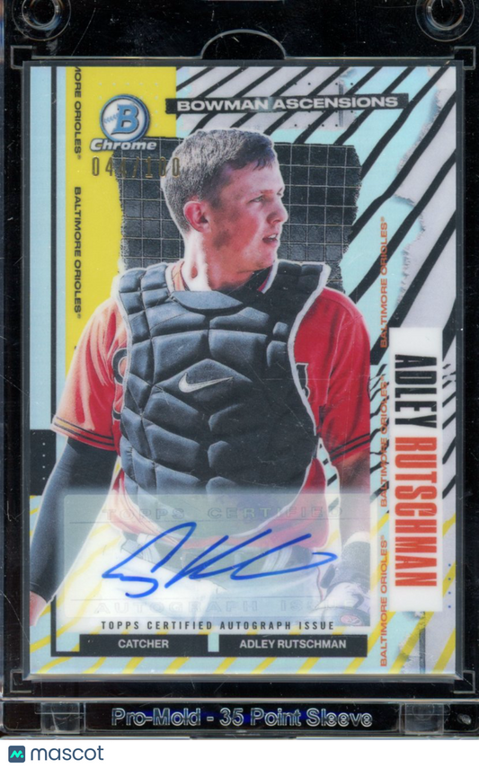 2021 Bowman Chrome Adley Rutschman Refractor Auto /100