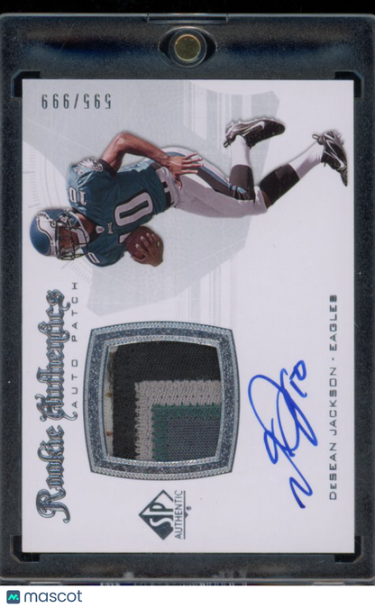 2008 Sp Authentic Desean Jackson Rookie Patch Auto /999