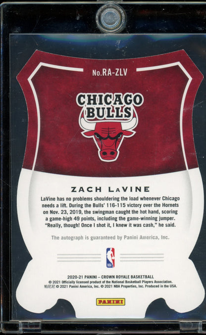 2020-21 Crown Royale Zach Lavine Regal Achivements Auto /17