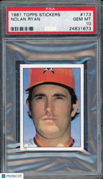 1981 Topps Nolan Ryan Sticker PSA 10