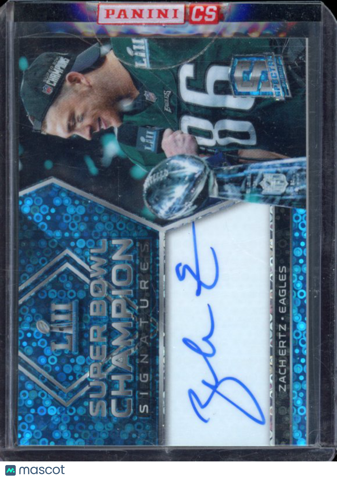 2018 Spectra Zach Ertz Super Bowl Auto /50