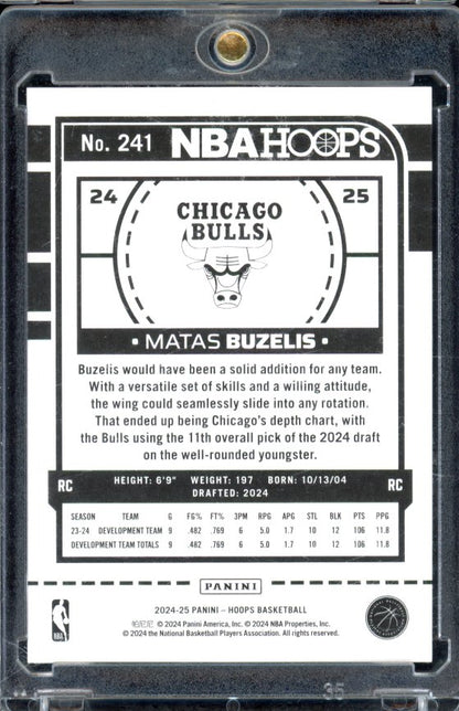 2024-25 Hoops Matas Buzelies Gold Rookie /10 Artist Proof
