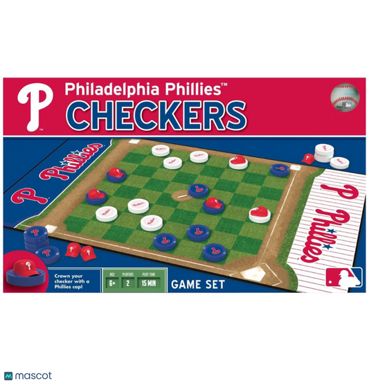 Philadelphia Phillies Baseball Checkers Set