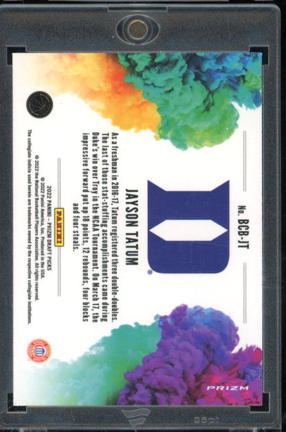 2022-23 Prizm Jayson Tatum Black Color Blast Duke