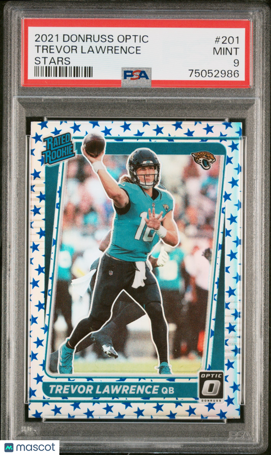 2021 Optic Trevor Lawrence Stars Rookie PSA 9