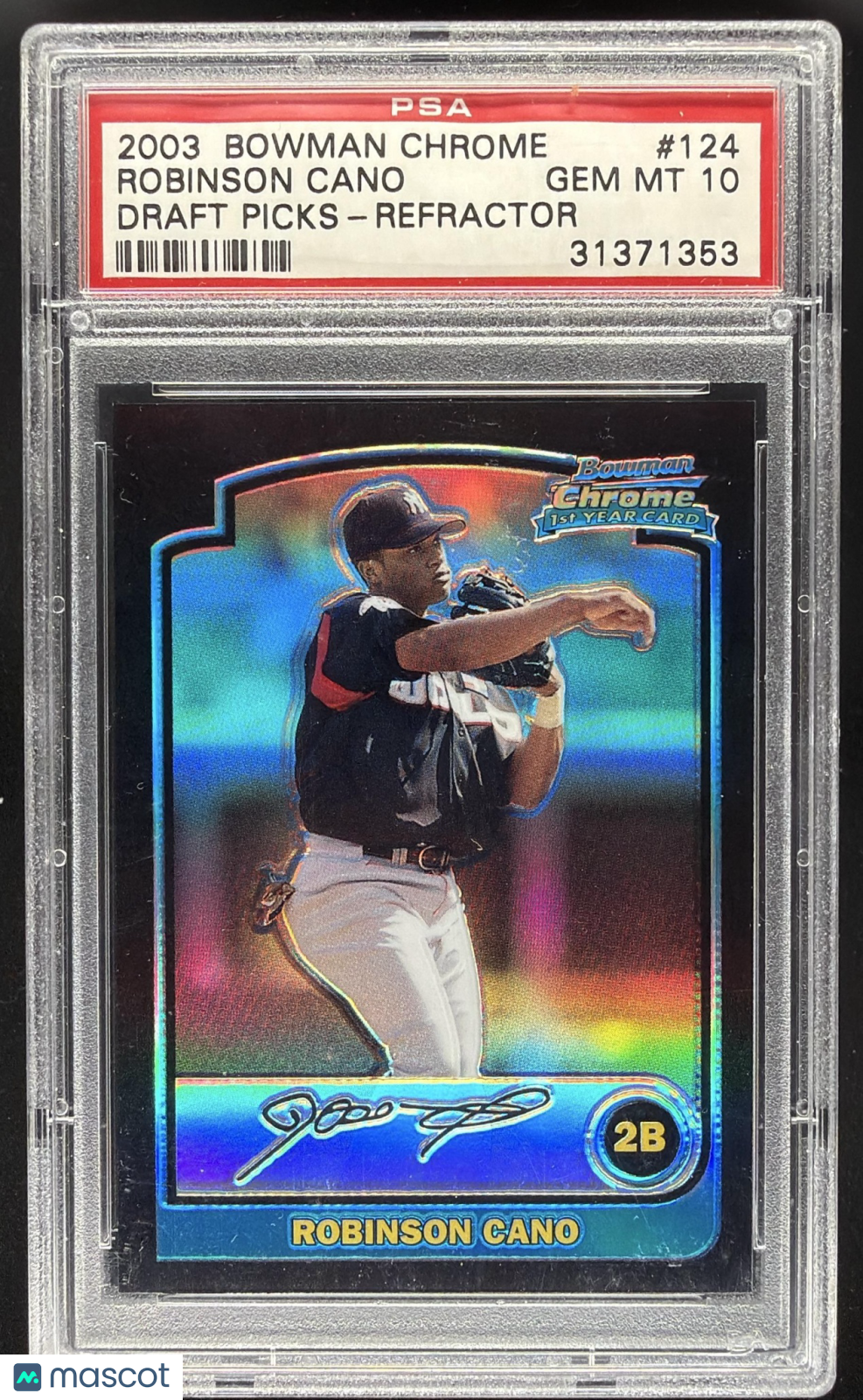 2003 Bowman Draft Picks & Prospects Robinson Cano #BDP124 Chrome RC PSA 10