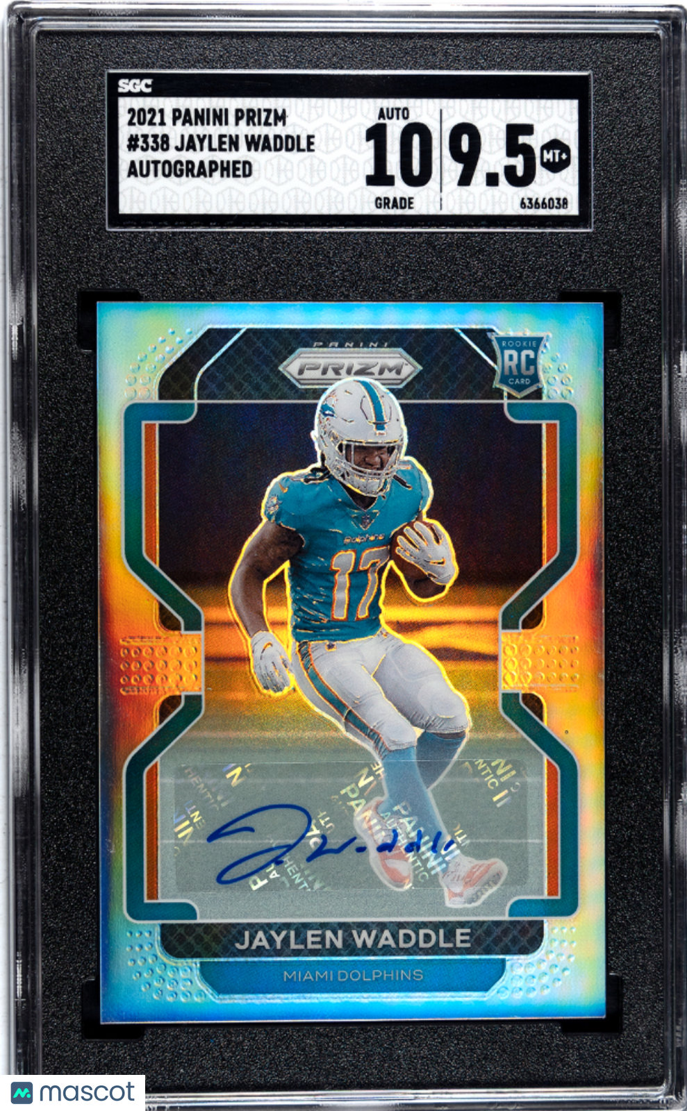2021 Prizm Jaylen Waddle Silver Rookie Auto SGC 9.5/10