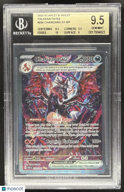 2024 Pokemon Paldean Fates Charizard ex #234/091 BGS 9.5