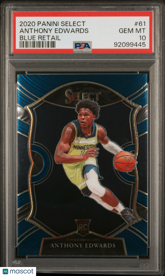 2020-21 Select Anthony Edwards Blue Retail Rookie  PSA 10