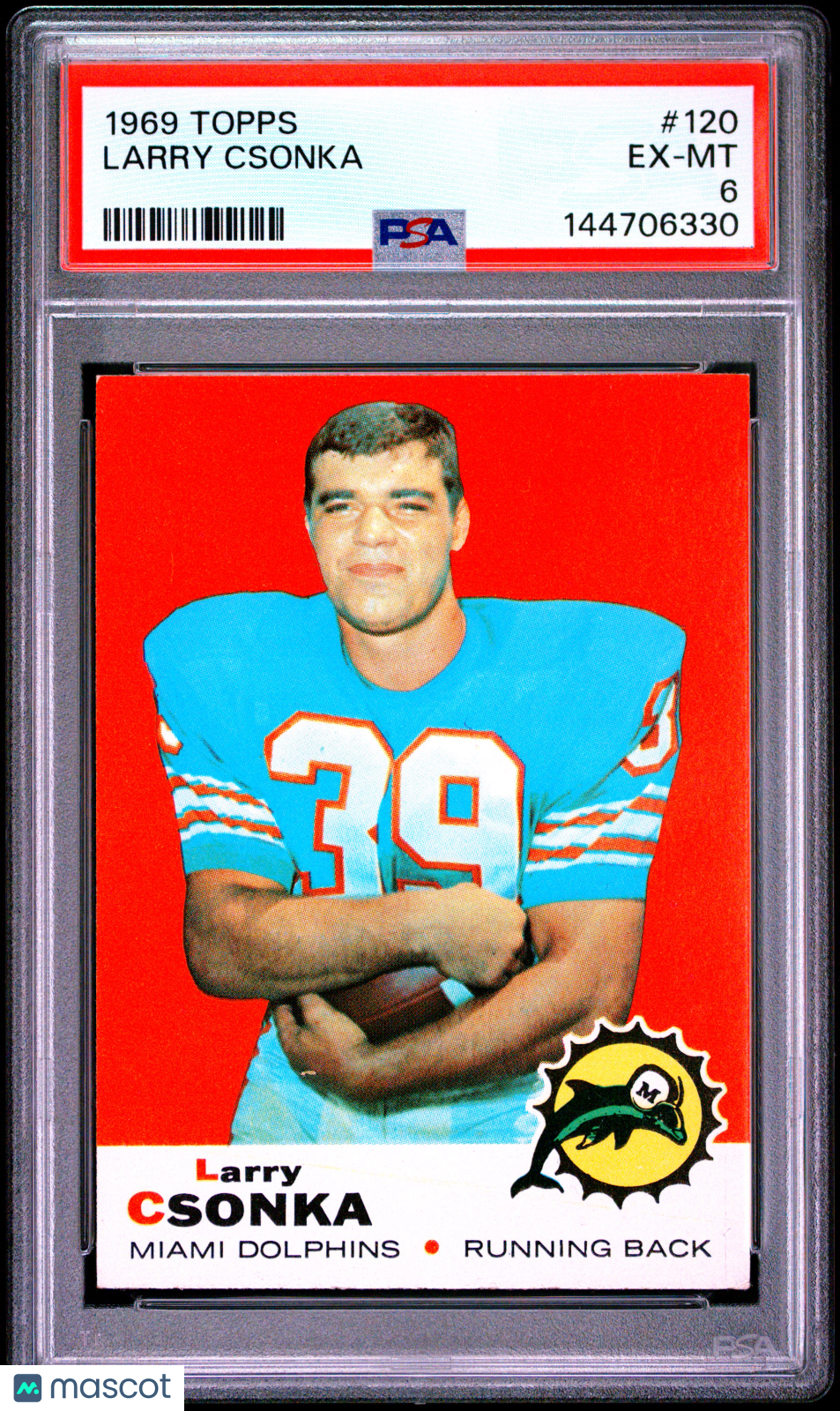 1969 Topps Larry Csonka #120 RC PSA 6