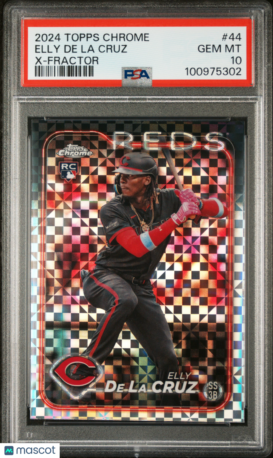 2024 Topps Chrome Elly De La Cruz #44 Xfractor RC Reds PSA 10