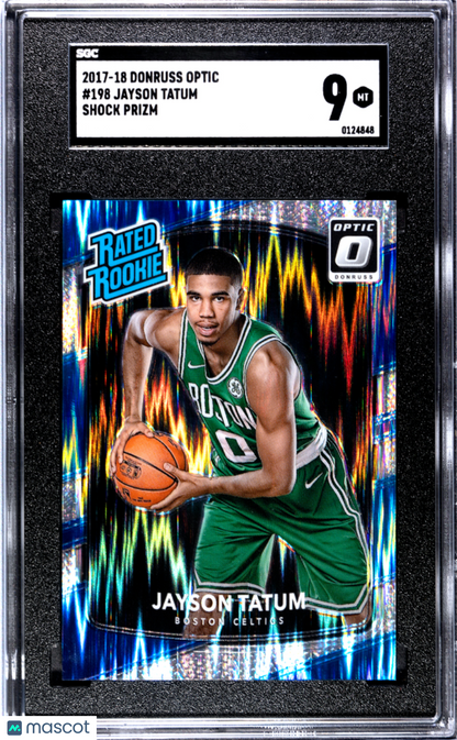 2017-18 Optic Jayson Tatum Shock Rookie SGC 9
