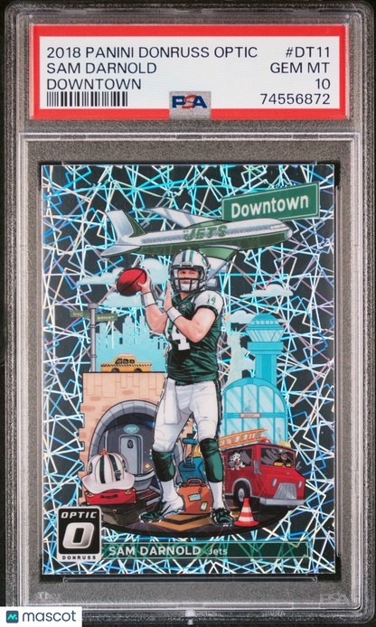 2018 Optic Sam Darnold Rookie Downtown PSA 10