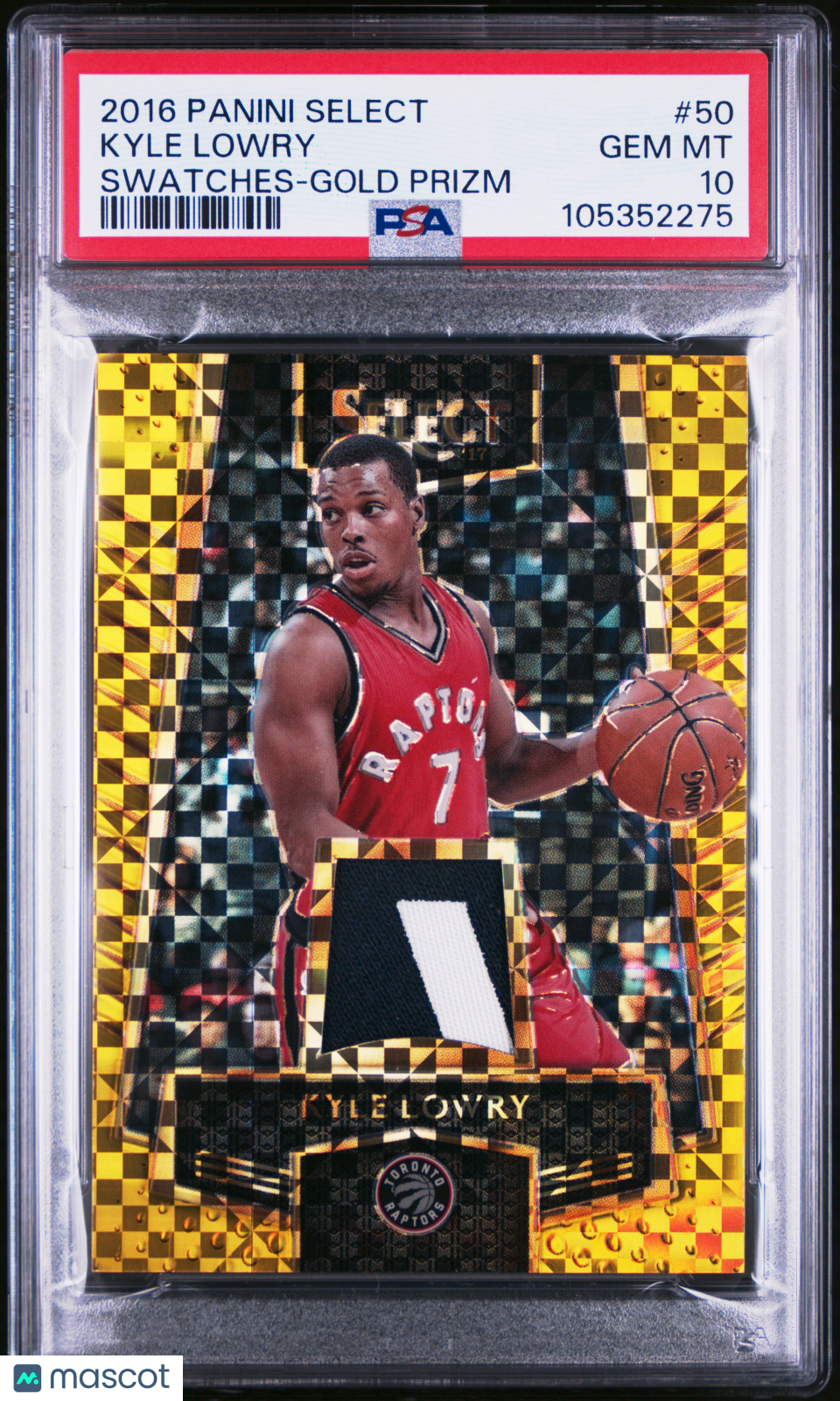 2016-17 Select Kyle Lowry Gold Patch /10 GU PSA 10