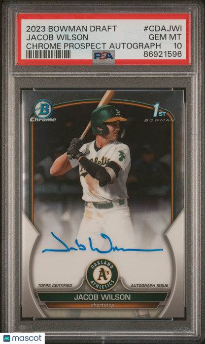 2023 Bowman Chrome Jacob Wilson Auto PSA 10