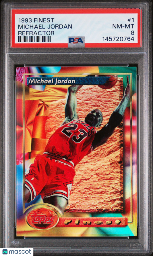 1993-94 Topps Finest Michael Jordan #1 Refractor Bulls PSA 8