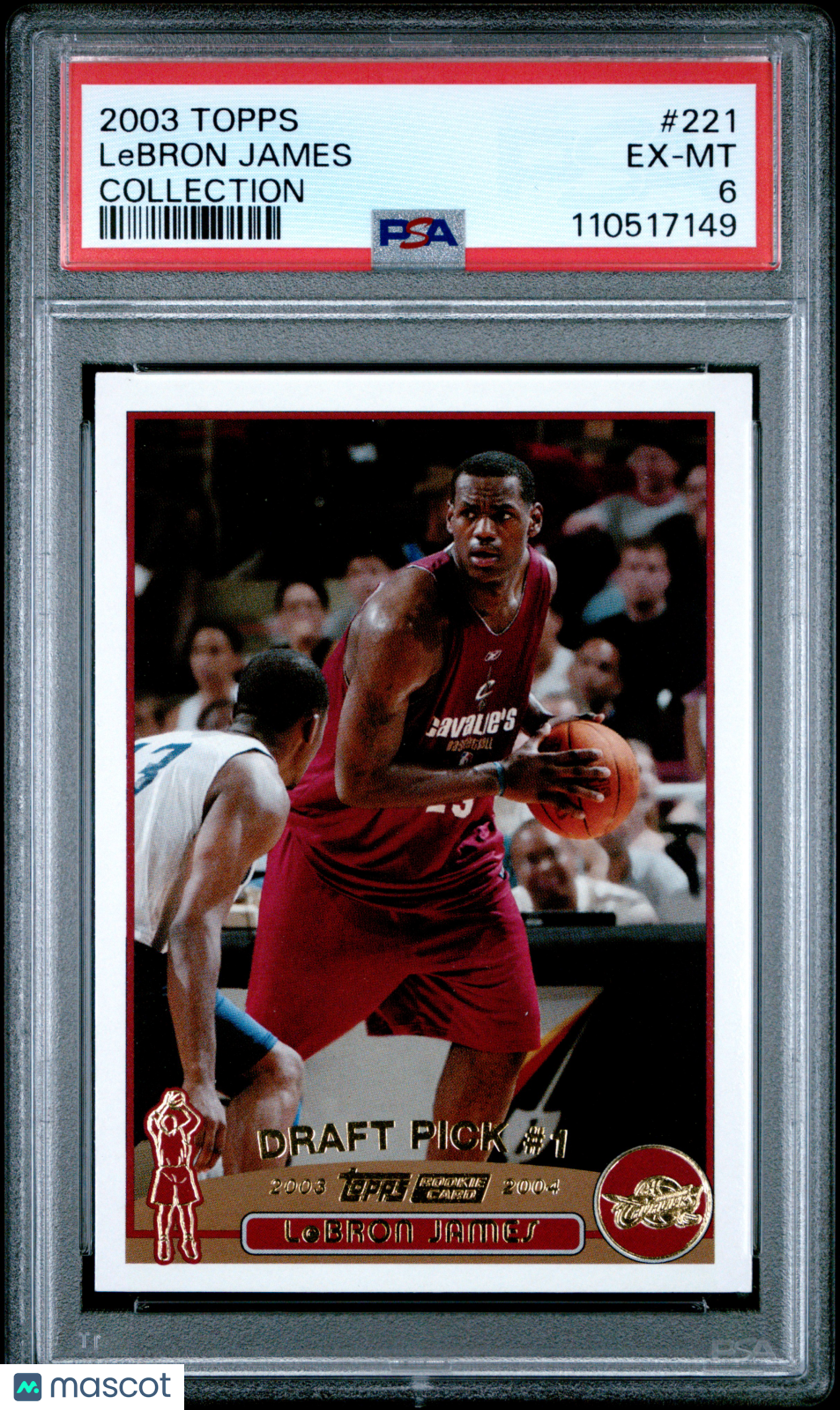 2003-04 Topps Lebron James Collection Rookie PSA 6