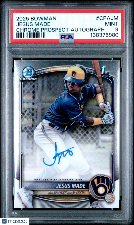 2025 Bowman Chrome Jesus Made Auto PSA 9