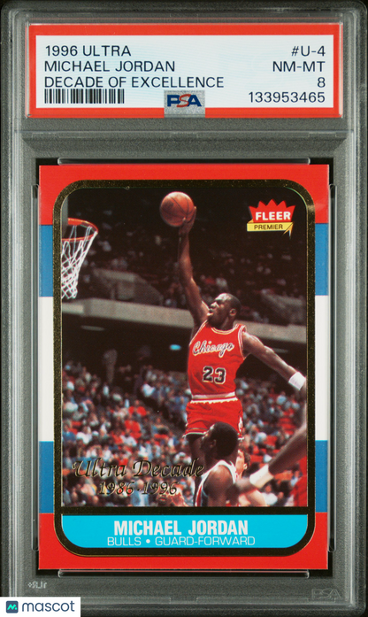 1996-97 Fleer Ultra Michael Jordan #U-4 PSA 8