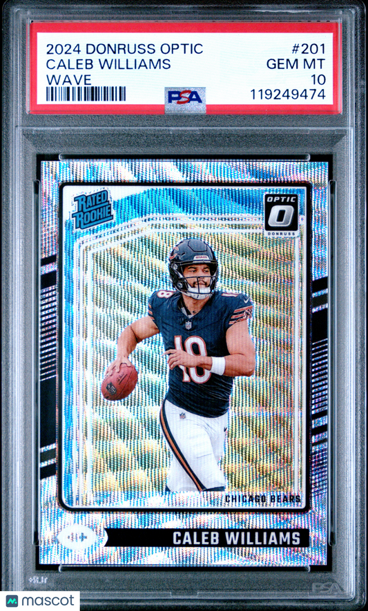 2024 Optic Caleb Williams Wave Rookie /300 PSA 10