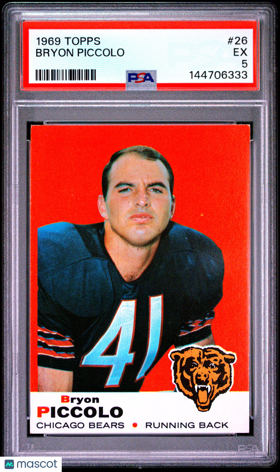 1969 Topps Brian Piccolo #26 RC PSA 5