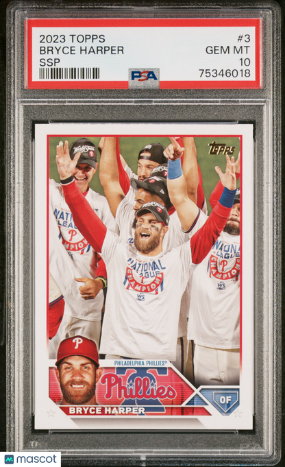 2023 Topps Bryce Harper SSP #3 PSA 10