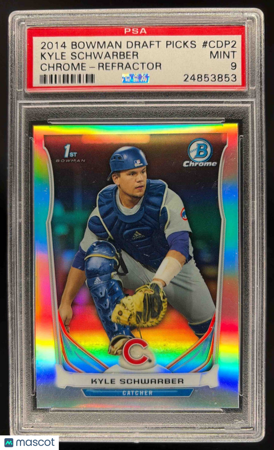2014 Bowman Draft Kyle Schwarber #CDP2 Chrome Refractor 1st PSA 9